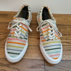 New Keds x Rifle Paper Co. Anchor Happy Stripe Sneakers